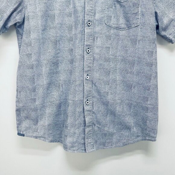 Tommy Bahama Jeans Shirt Size L Men’s Island Grafted Short Sleeve Button Blue - Picture 5 of 8